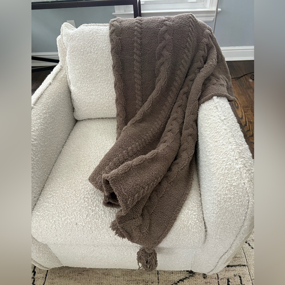 Pottery Barn Classic Cable Knit Throw Blanket